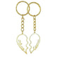 Heart Shape in Two DIY English Letters Stainless Steel Keychain - EX-STOCK Canada