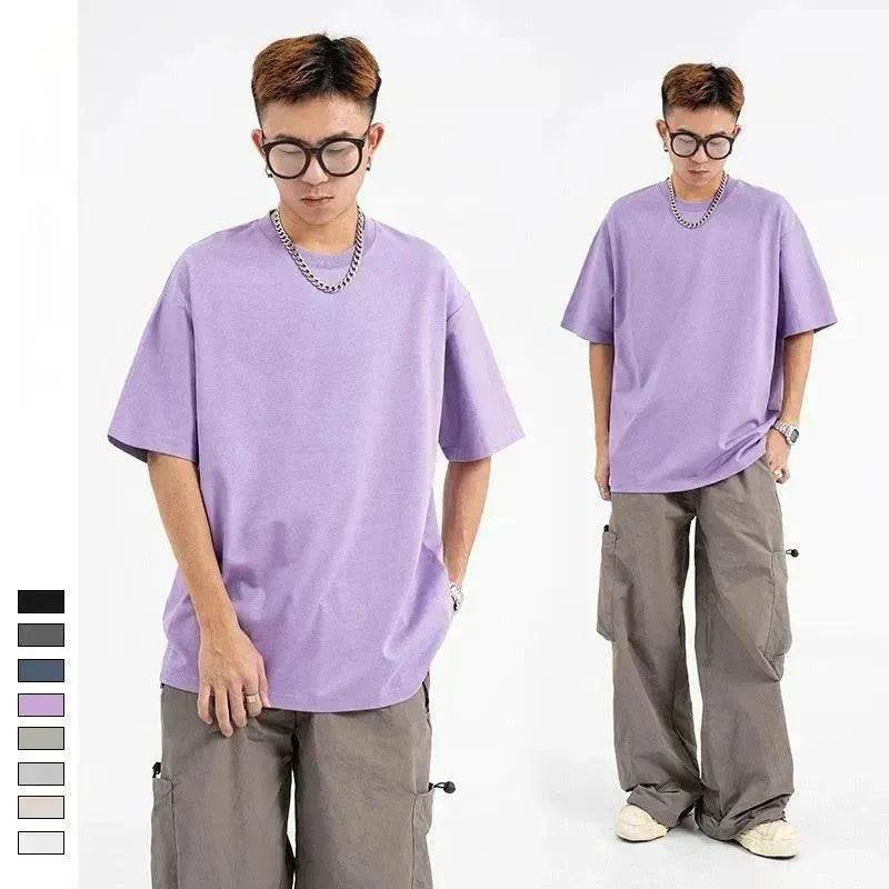 Heavy Men's Cotton Brand High Street Short Sleeve Loose T-shirt - EX-STOCK Canada