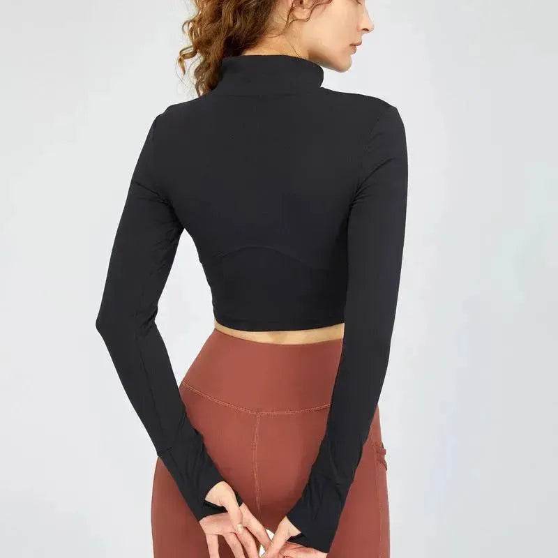 High Neck Zipper Sports Gym Suit - EX-STOCK Canada