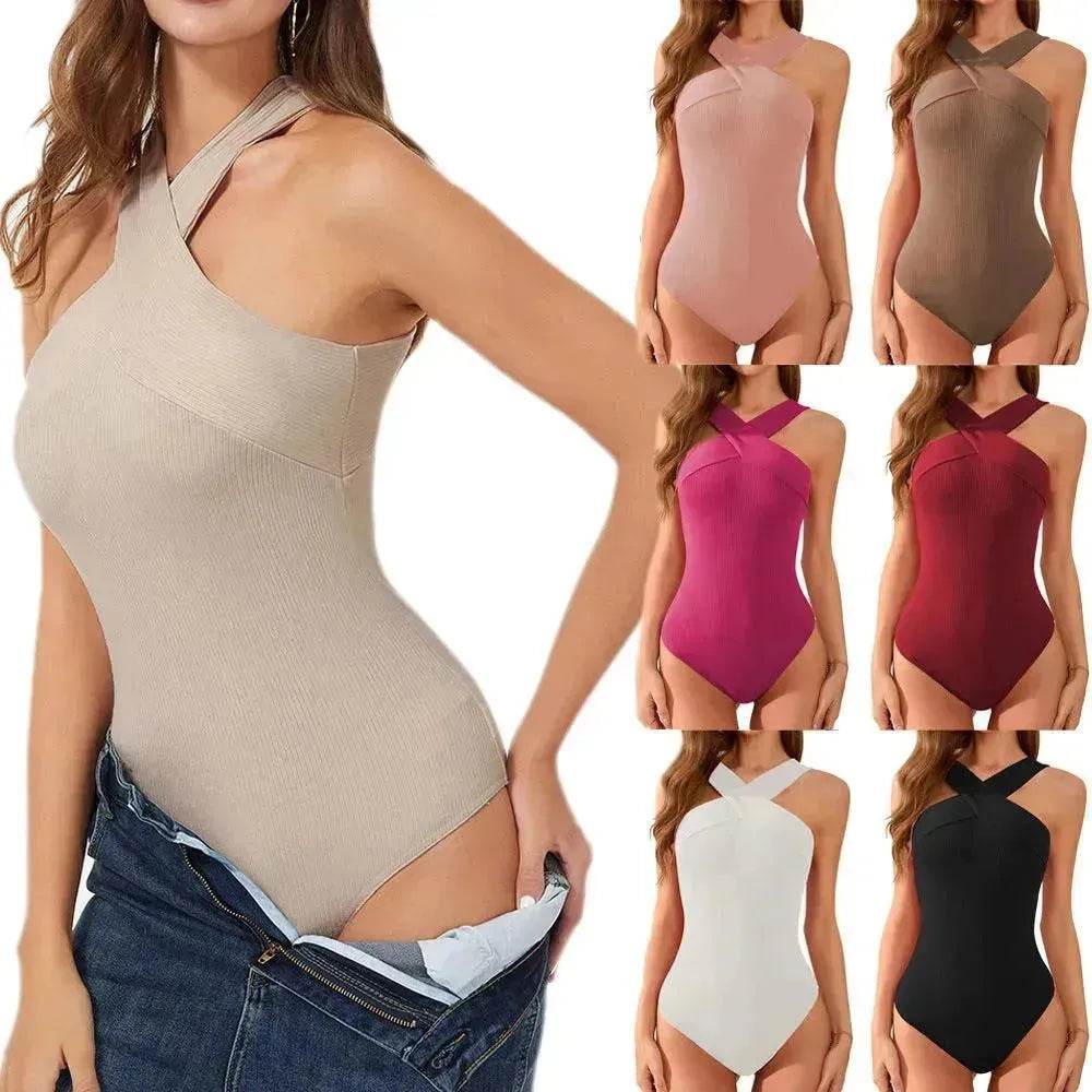 High Waist Slimming Sleeveless Summer Tight Waist Charming Jumpsuit - EX-STOCK Canada