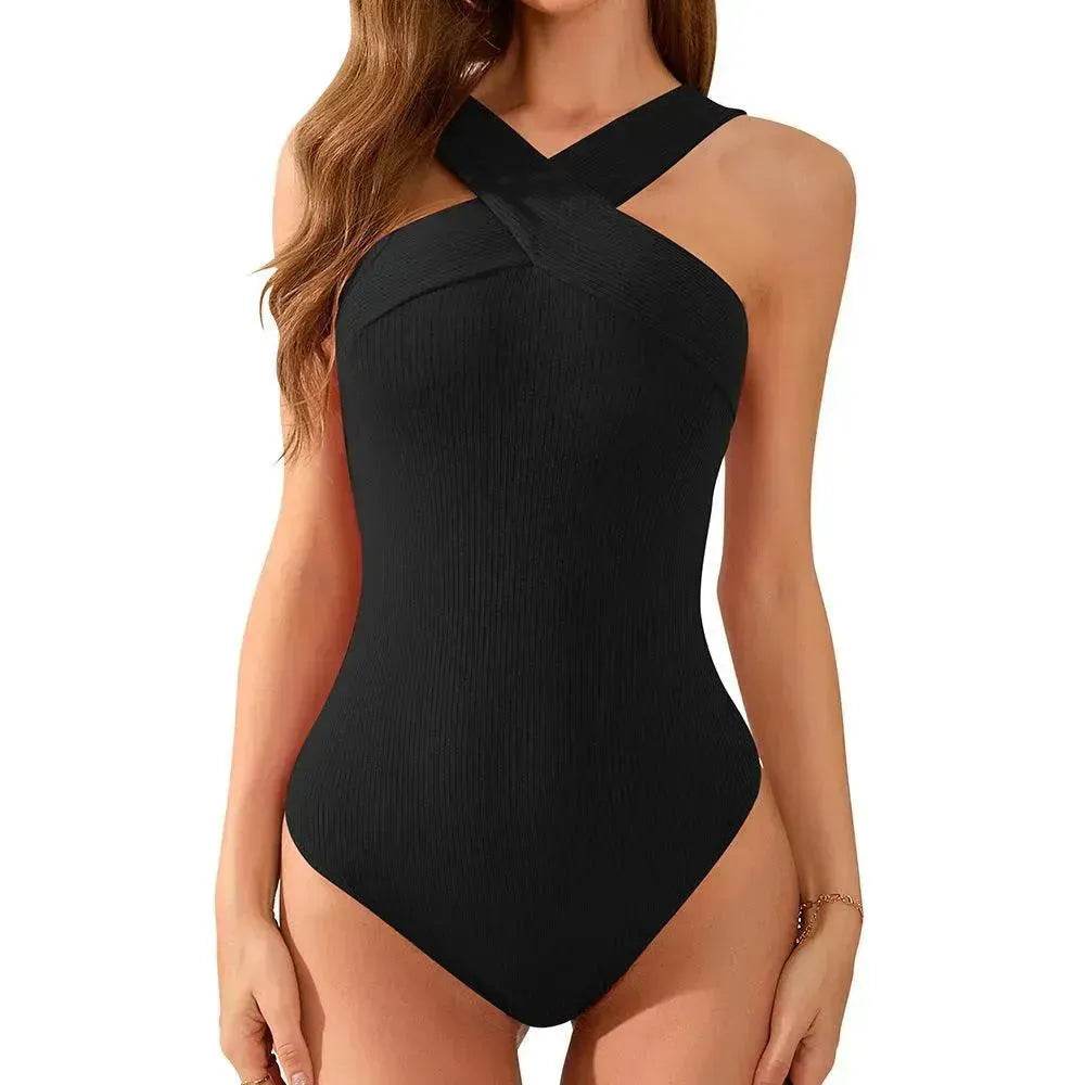 High Waist Slimming Sleeveless Summer Tight Waist Charming Jumpsuit - EX-STOCK Canada