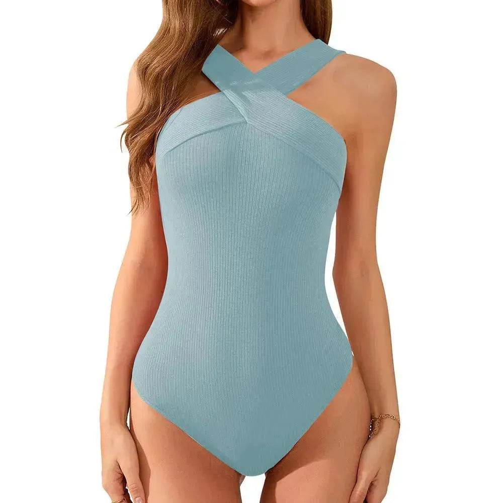 High Waist Slimming Sleeveless Summer Tight Waist Charming Jumpsuit - EX-STOCK Canada
