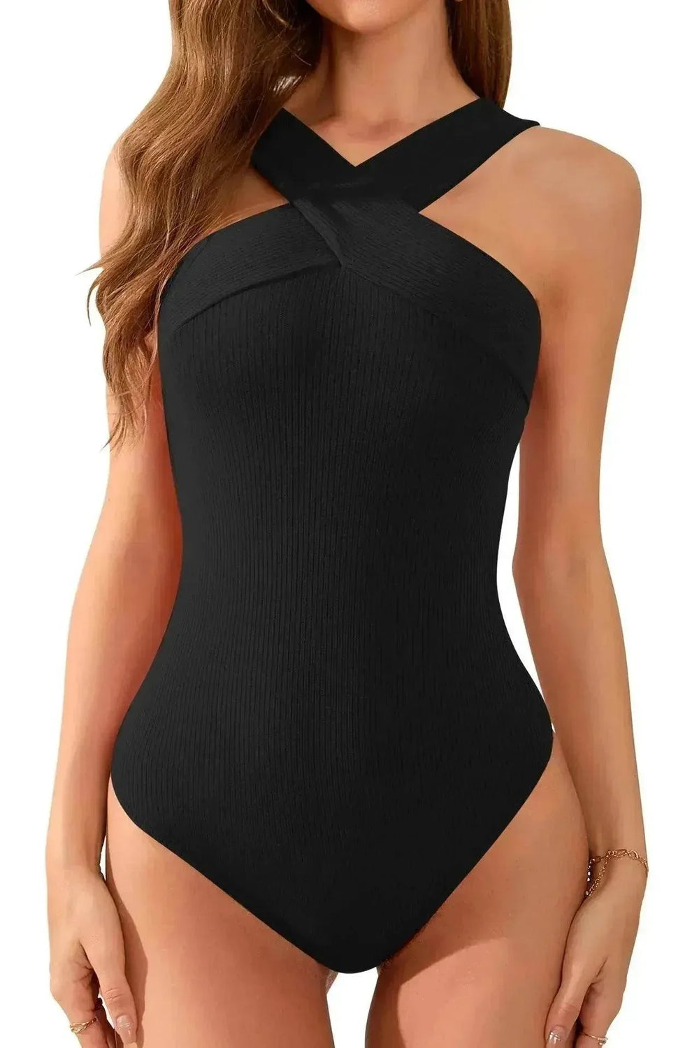 High Waist Slimming Sleeveless Summer Tight Waist Sexy Jumpsuit - EX-STOCK CANADA