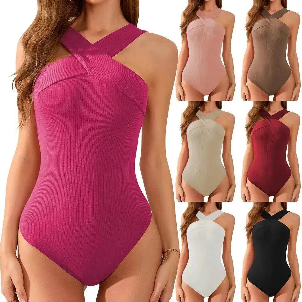 High Waist Slimming Sleeveless Summer Tight Waist Charming Jumpsuit - EX-STOCK Canada