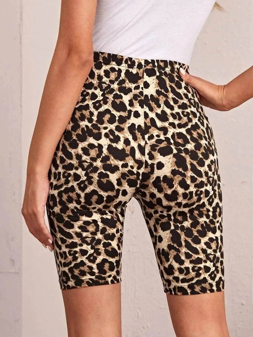 High Waist Tight Leopard Print Shorts Slim Elastic Leggings - EX-STOCK Canada