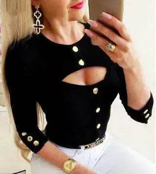 Hollow Out Button Top Women - EX-STOCK Canada