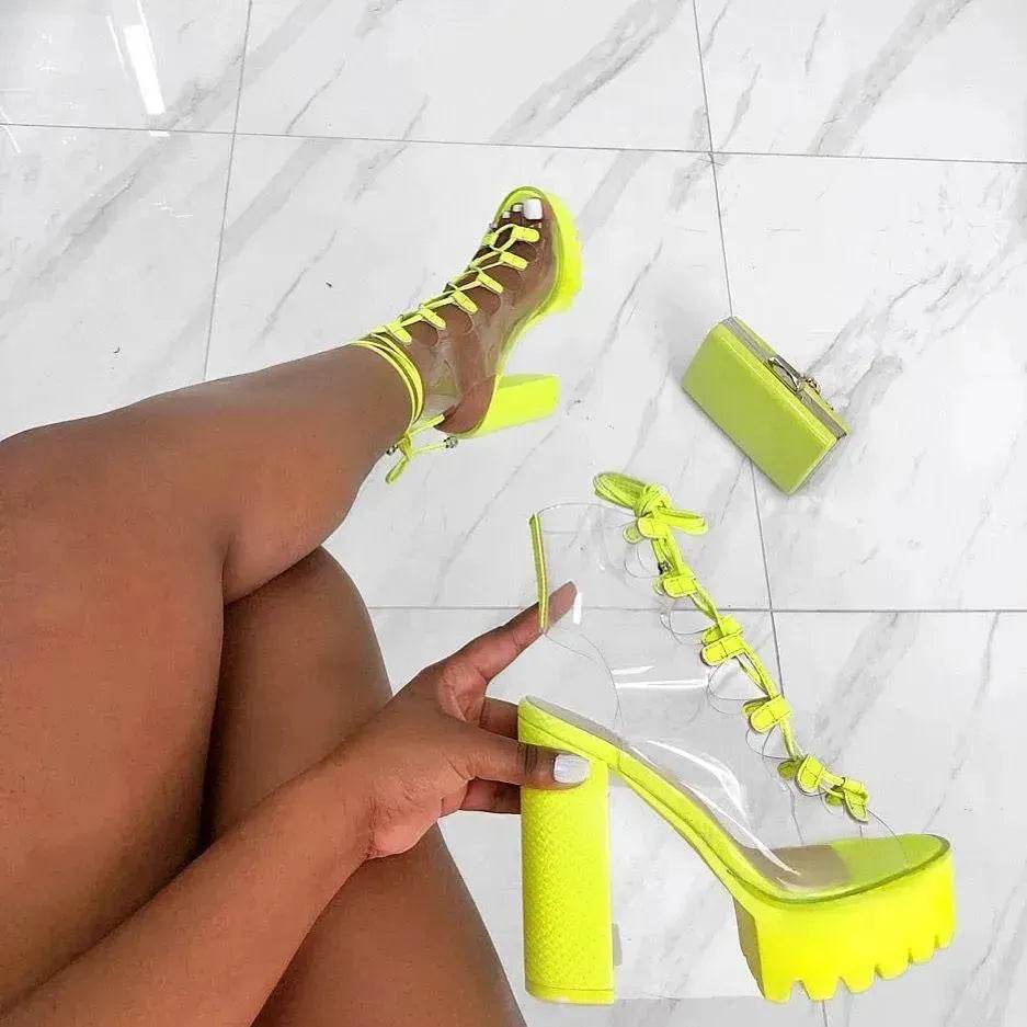 Hot Woman Wedding Shoes Women High Heels Summer Sandals - EX-STOCK Canada