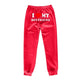 I Love MY BOYFRIEND Printed Trousers Casual Sweatpants Men And Women Sports Pants - EX-STOCK Canada