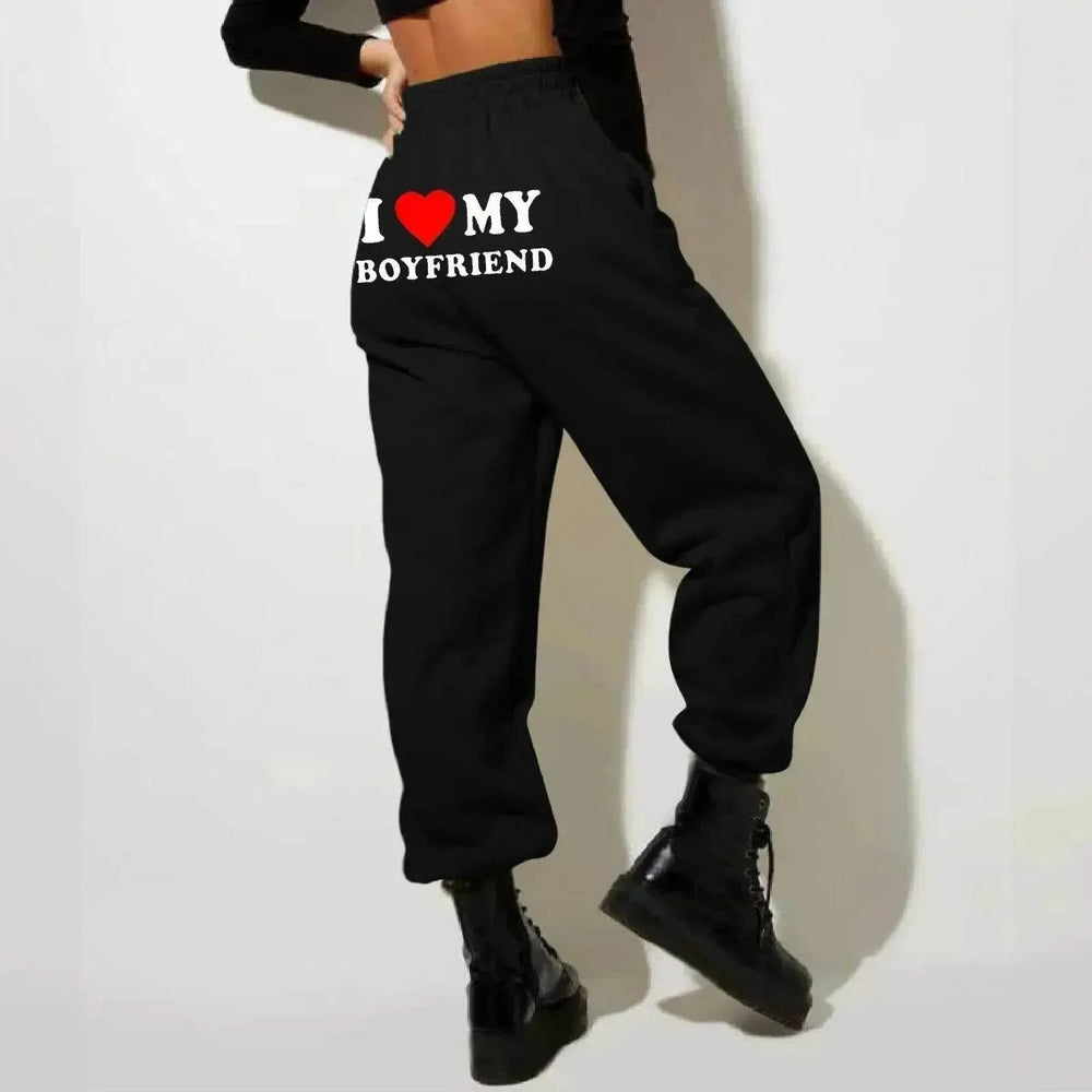 Pantalones Estampados 'Amo a Mi Novio' Pantalones Deportivos Informales para Hombres y Mujeres EX-STOCK Canada
