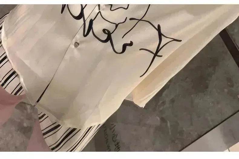 Ice Silk Cool Feeling Thin Fashion Cartoon Home Clothes Summer - EX-STOCK Canada