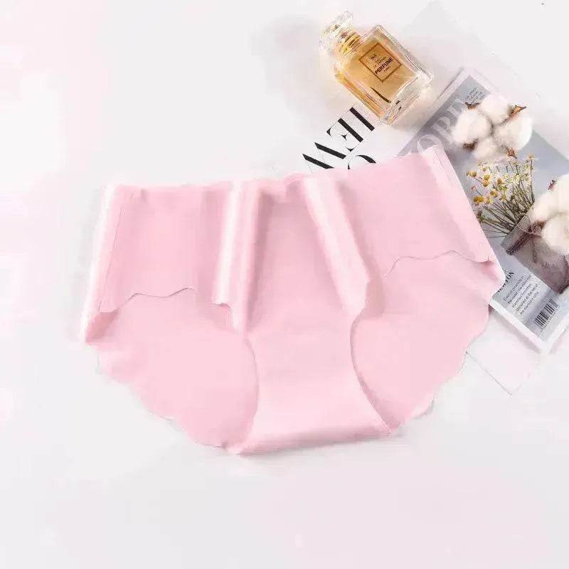 Ice Silk Traceless Girl Underwear Solid Color Pant - EX-STOCK Canada