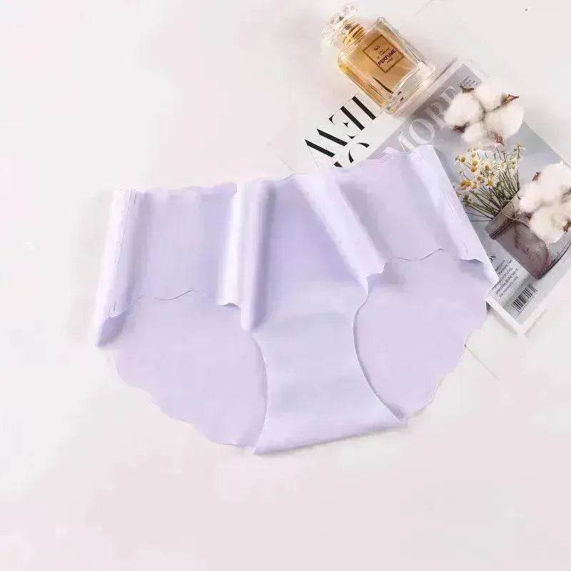 Ice Silk Traceless Girl Underwear Solid Color Pant - EX-STOCK Canada