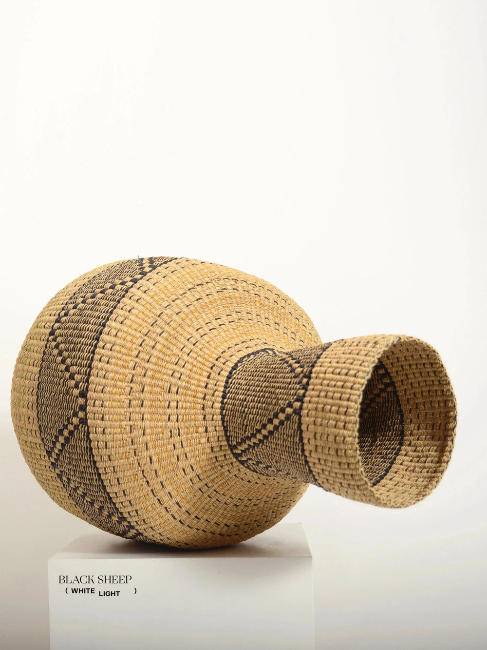 Medium Ghana Bolga 'Linka' Basket NATURAL + BLACK EX-STOCK Canada