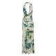 Ink Printed Deep-V Backless Pleated Skirt Suit - EX-STOCK Canada