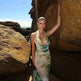 Ink Printed Deep-V Backless Pleated Skirt Suit - EX-STOCK Canada