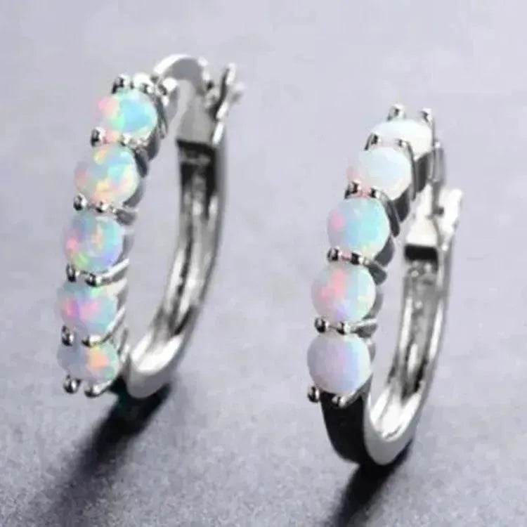 Inlaid colorful opal pearl earrings for Women - EX-STOCK CANADA
