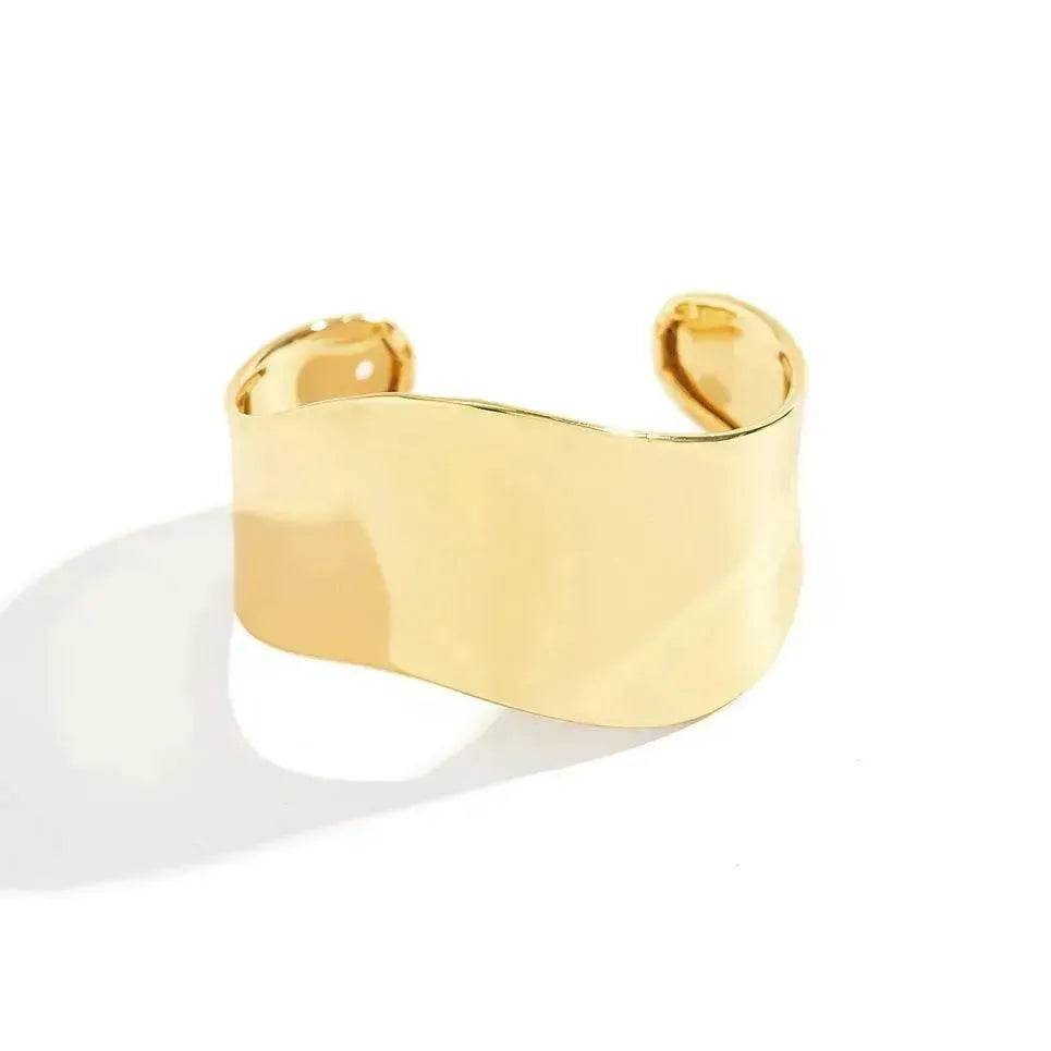 Irregular With Personality Glossy Alloy Wide Bracelet for Women - EX-STOCK Canada