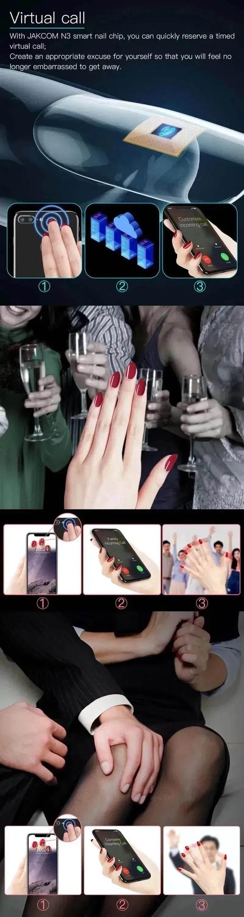 JAKCOM N3 Smart Wireless Sensor Nail Chip - EX-STOCK Canada