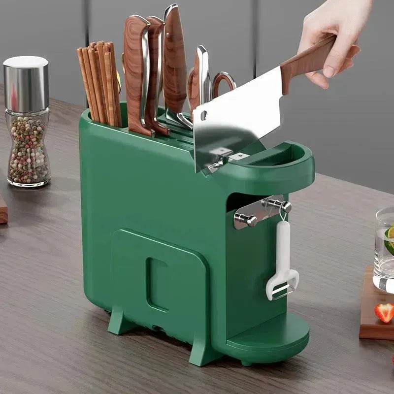 Kitchen Knife Rack Storage Rack Dish Chopsticks Chopping Board Pot Cover - EX-STOCK Canada
