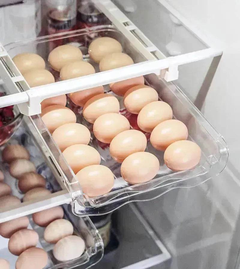 Kitchen Organizer Adjustable Kitchen Refrigerator Storage Rack Fridge Freezer Shelf Holder Pull-out Drawer Organiser Space Saver - EX-STOCK Canada
