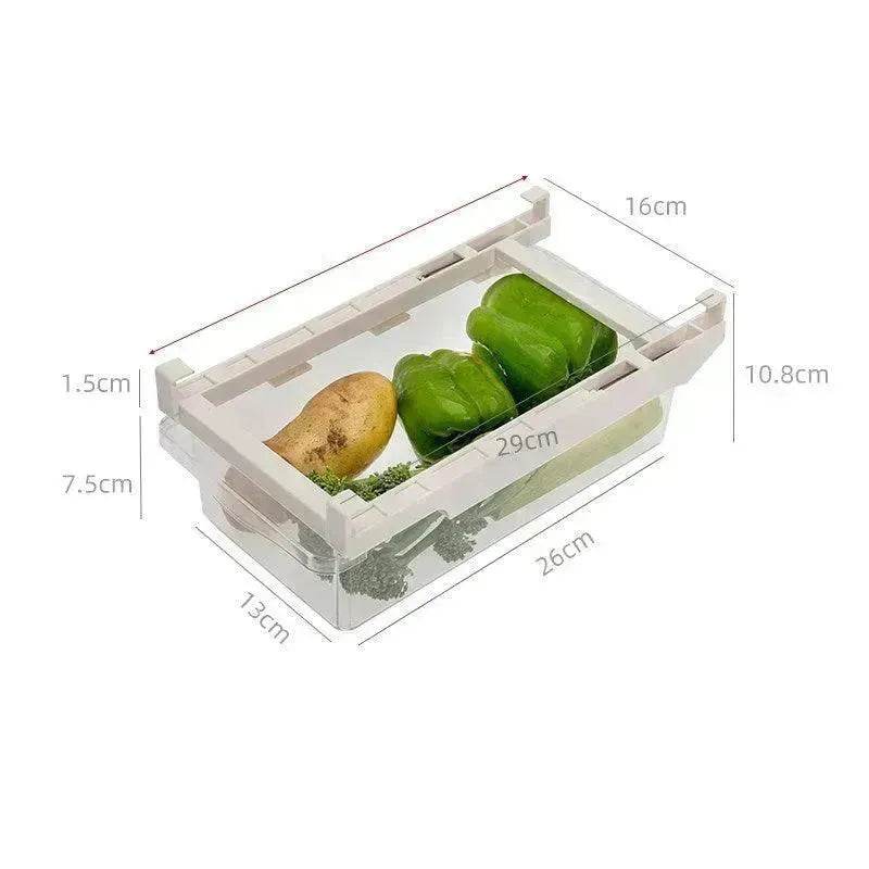 Kitchen Organizer Adjustable Kitchen Refrigerator Storage Rack Fridge Freezer Shelf Holder Pull-out Drawer Organiser Space Saver - EX-STOCK Canada