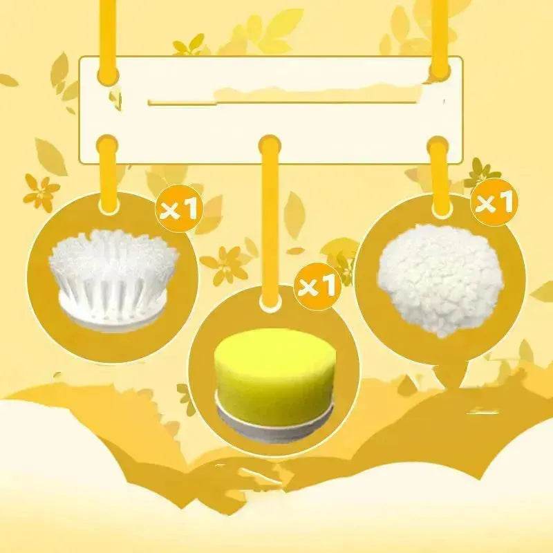 Kitchen Supplies Multifunctional Brush Electric Scrubber Rechargeable Dishwashing Brush Automatic Range Hood Stove - EX-STOCK Canada