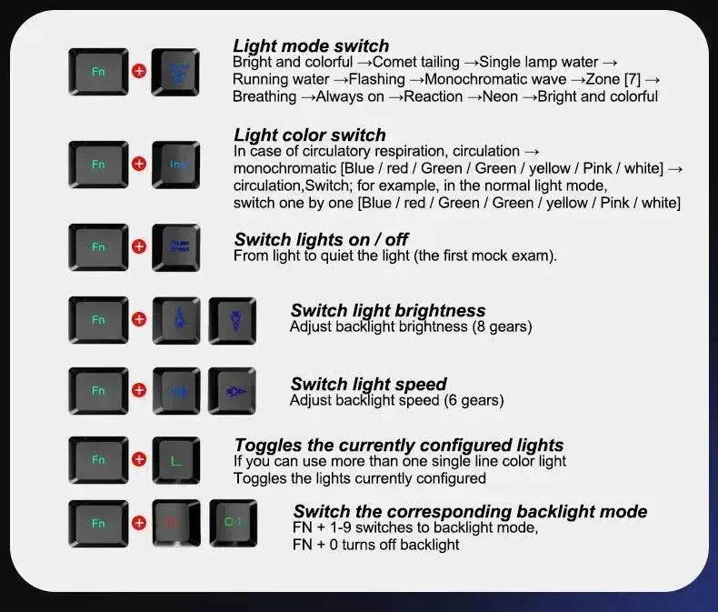 Kuiying T6RGB Luminous Keyboard And Mouse Set - EX-STOCK Canada