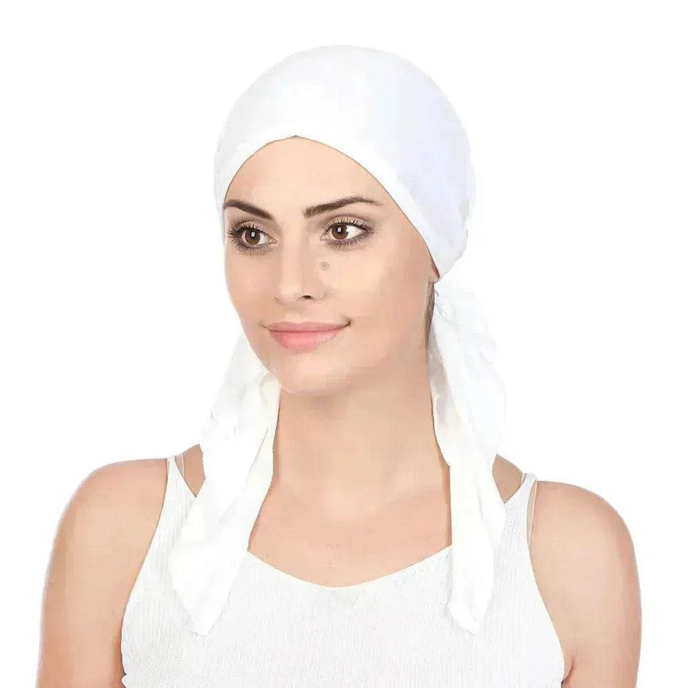 Ladies Arab Baotou Solid Color Pullover Tail Hat - EX-STOCK Canada