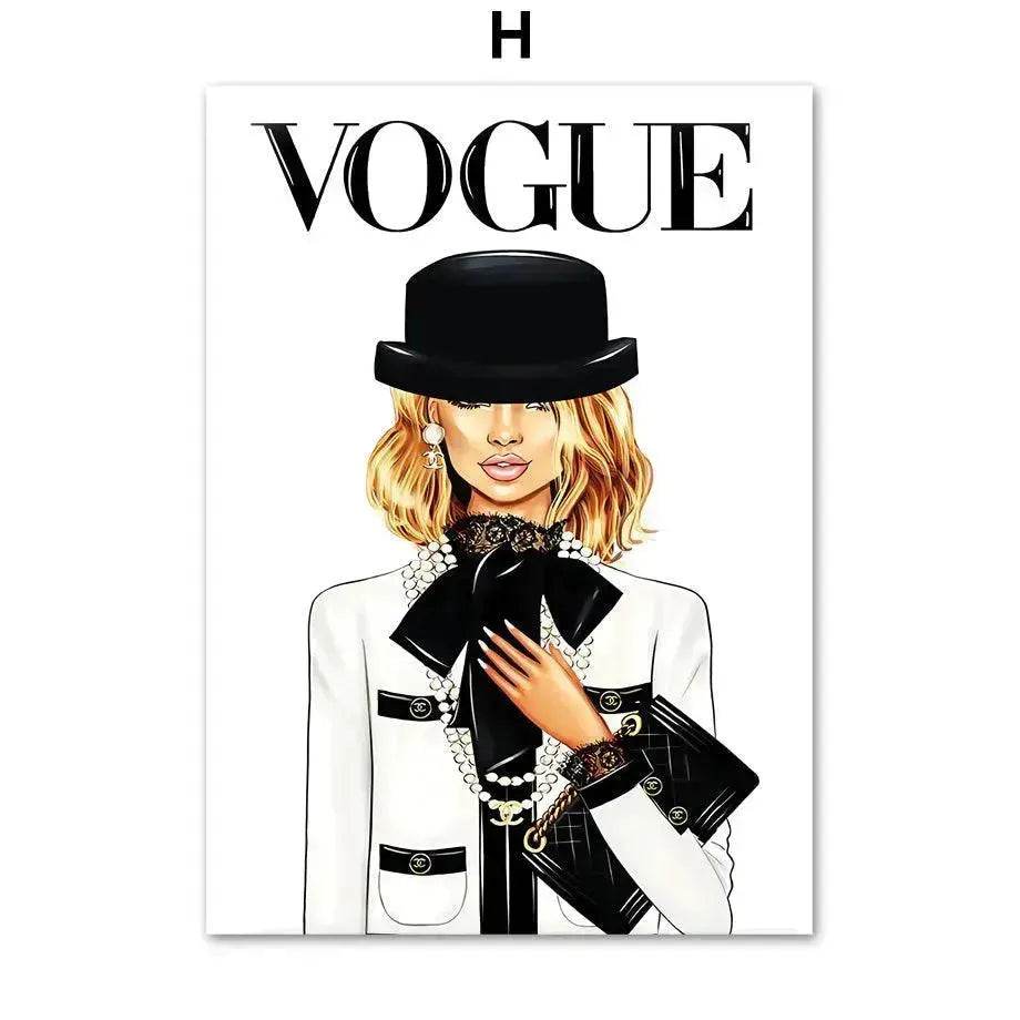 Ladies Flower Bag Canvas Wall Living Room - EX-STOCK Canada