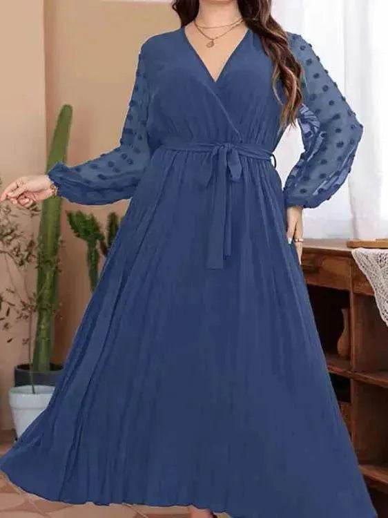 Large Size Solid Color Elastic Waist flared Abaya Dress for Turkey Middle East Women - EX-STOCK Canada