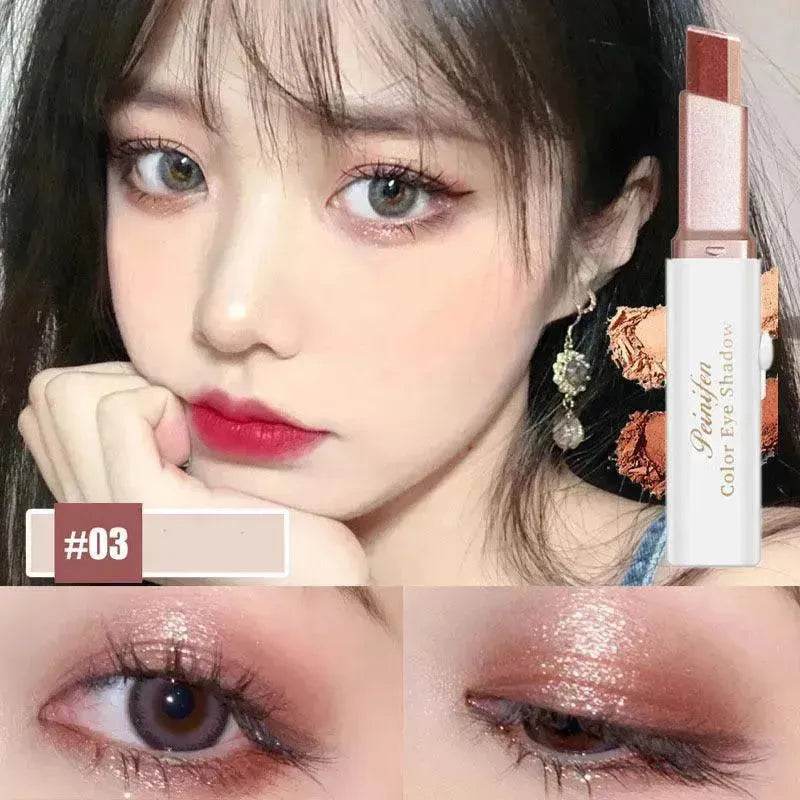 Lazy Eyeshadow Stick Stereo Gradient Shimmer Double Color Eye Shadow Pen Waterproof Easy To Wear Eyeshadow - EX-STOCK Canada