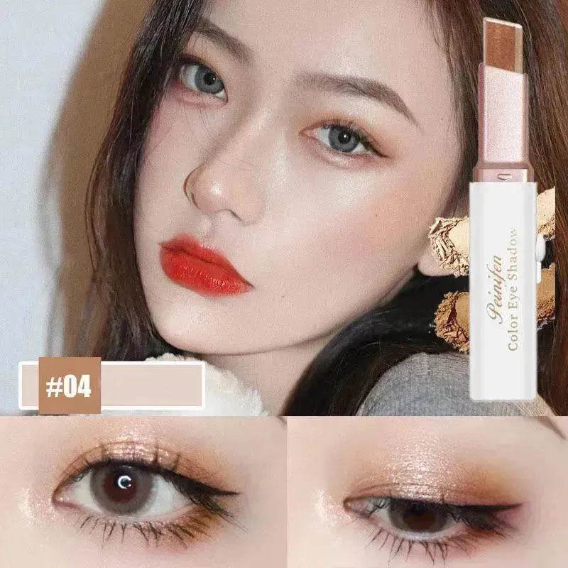 Lazy Eyeshadow Stick Stereo Gradient Shimmer Double Color Eye Shadow Pen Waterproof Easy To Wear Eyeshadow - EX-STOCK Canada