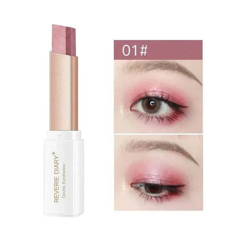 Lazy Eyeshadow Stick Stereo Gradient Shimmer Double Color Eye Shadow Pen Waterproof Easy To Wear Eyeshadow - EX-STOCK Canada