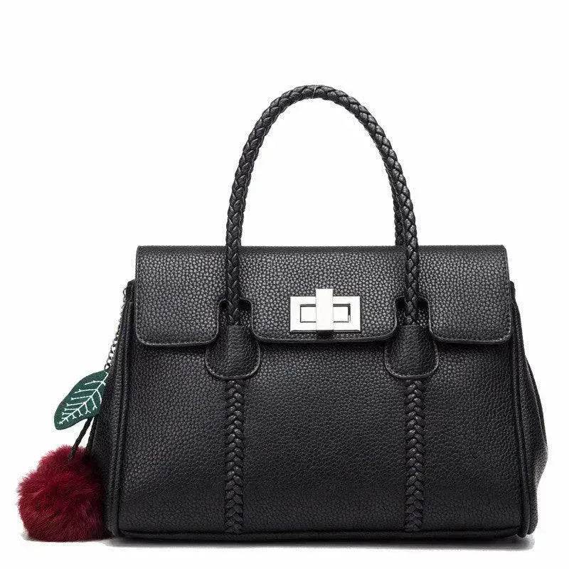 Leather handbags lychee pattern handbag - EX-STOCK Canada