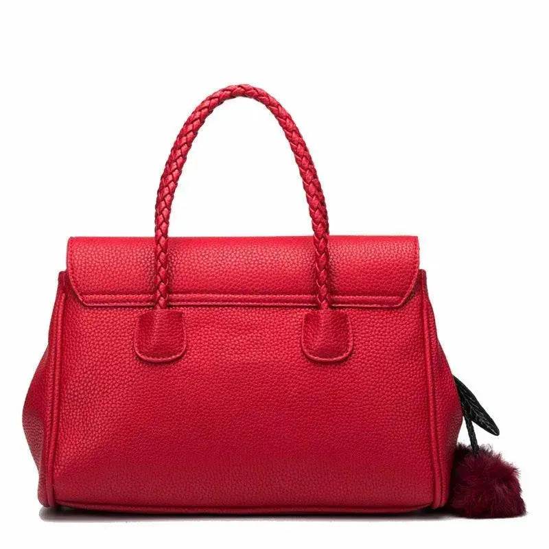 Leather handbags lychee pattern handbag - EX-STOCK Canada