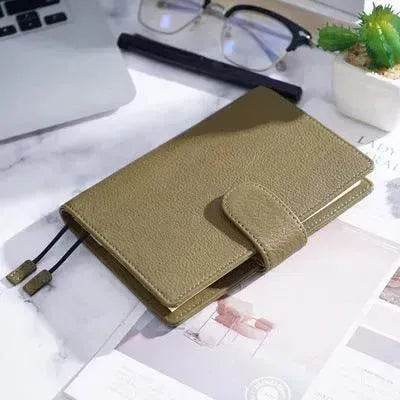 Leather Notebook Lychee Pattern Head Layer Cowhide A6 Loose-Leaf Diary - EX-STOCK Canada