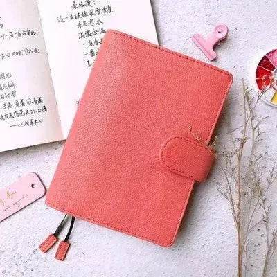 Leather Notebook Lychee Pattern Head Layer Cowhide A6 Loose-Leaf Diary - EX-STOCK Canada