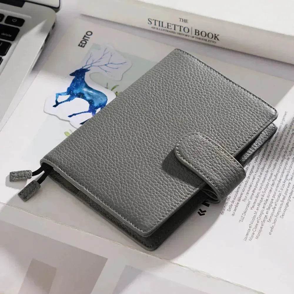 Leather Notebook Lychee Pattern Head Layer Cowhide A6 Loose-Leaf Diary - EX-STOCK Canada