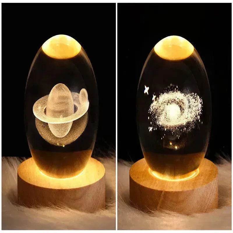 LED Night Light Galaxy Crystal Ball Table Lamp 3D Planet Moon Lamp Bedroom Home Decor For Kids Party Children Birthday Gifts - EX-STOCK Canada