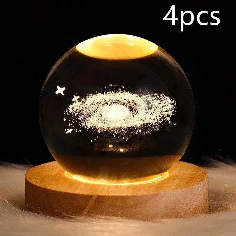 LED Night Light Galaxy Crystal Ball Table Lamp 3D Planet Moon Lamp Bedroom Home Decor For Kids Party Children Birthday Gifts - EX-STOCK Canada