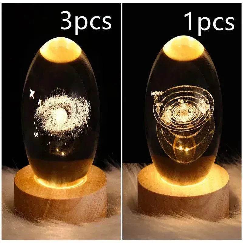LED Night Light Galaxy Crystal Ball Table Lamp 3D Planet Moon Lamp Bedroom Home Decor For Kids Party Children Birthday Gifts - EX-STOCK Canada