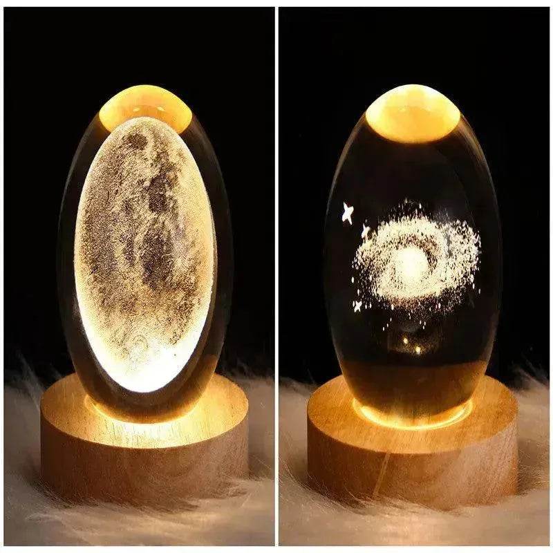 LED Night Light Galaxy Crystal Ball Table Lamp 3D Planet Moon Lamp Bedroom Home Decor For Kids Party Children Birthday Gifts - EX-STOCK Canada