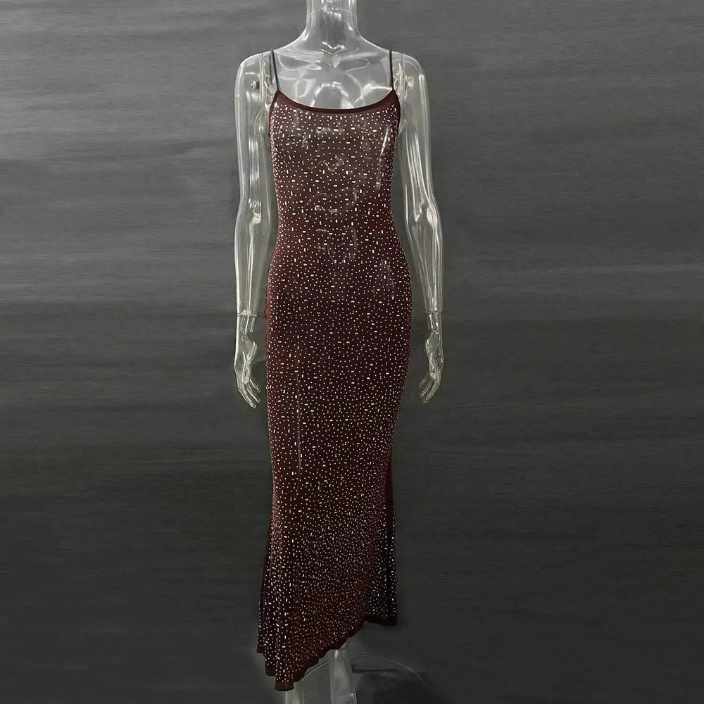 Light Diamond Charming Suspender Mermaid Dress Gown - EX-STOCK Canada