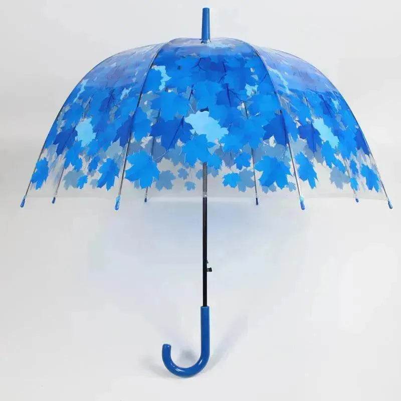 Long Handle Transparent Umbrella Painted Umbrella Maple Leaf Umbrella - EX-STOCK Canada