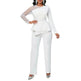 Long Sleeve Mesh Splicing Beads Banquet Plus Size Jumpsuit - EX-STOCK Canada