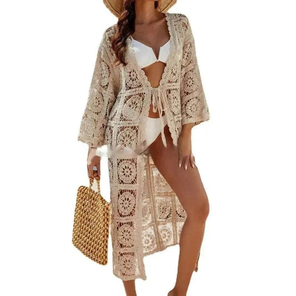 Loose Embroidered Bikini Beach Long Sunproof Wear - EX-STOCK Canada