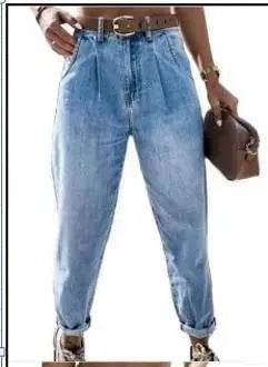 Loose High Waist Washed Daddy Pants Denim Trousers Women - EX-STOCK Canada