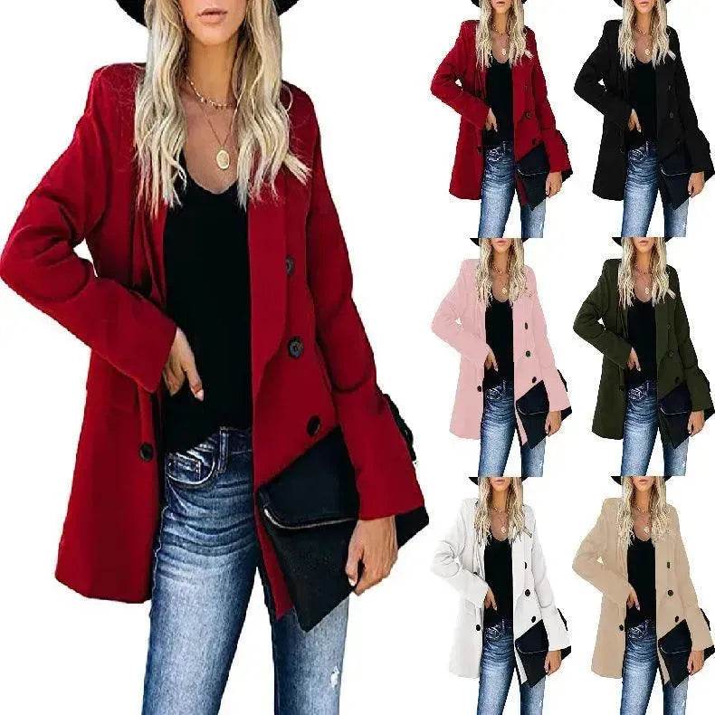 Loose Long-sleeved Knitted Solid Color Sweater - EX-STOCK Canada