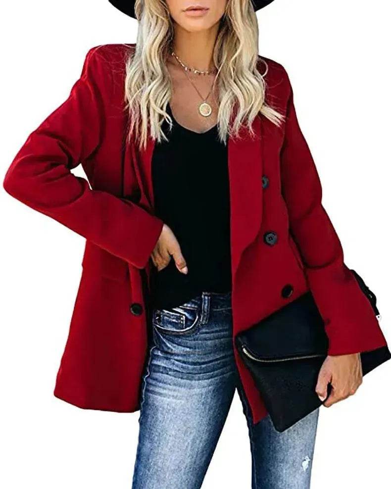 Loose Long-sleeved Knitted Solid Color Sweater - EX-STOCK Canada