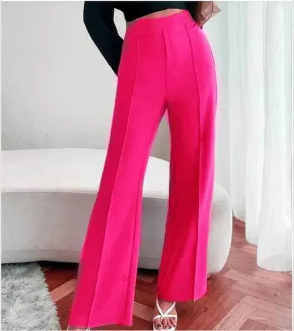 Loose Straight Pants Women High Waist Casual Trousers - EX-STOCK CANADA